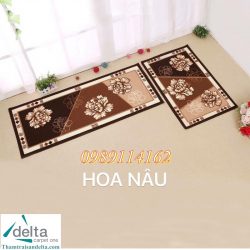 Thảm Bếp Hoa Nâu